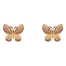 Золоті сережки з цирконієм куб. (01-200566891)