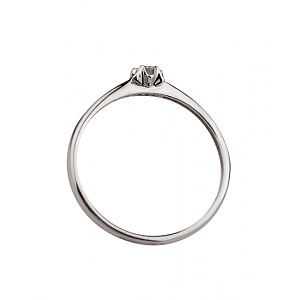Золота каблучка з діамантом (01-200575991) фотографія