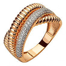 Золоті сережки з фіанітом (цирконієм куб.) (01-200633391)