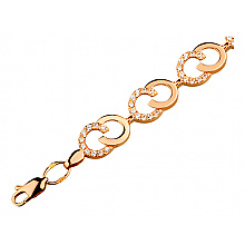 Золотой браслет с фианитом (цирконием куб.) (01-200781091)