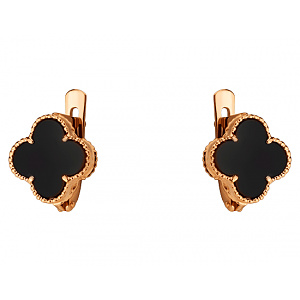 Золотые серьги с фианитом (цирконием куб.) (01-200838391) фотография