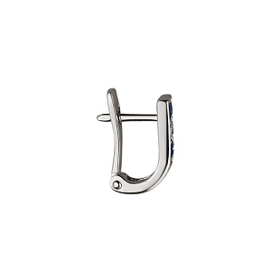 Золотые серьги с фианитами  и  корундами синтетическими (2б_с-051) фотография