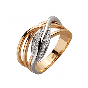 Золотое кольцо с бриллиантами (4б_к-139) фотография