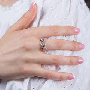 Золотое кольцо с бриллиантами (2б_к-066) фотография