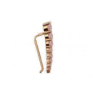 Золотые серьги с цирконием куб. (01-19053892) фотография