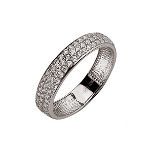 Золотое кольцо с цирконием куб. (01-200175192) фотография