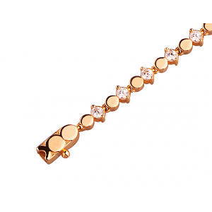 Золотой браслет с цирконием куб. (01-200202592) фотография