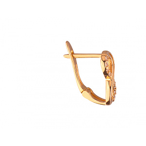 Золоті сережки з цирконієм куб. (01-200230592) фотографія