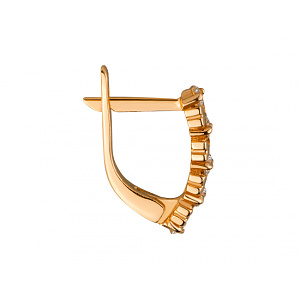 Золоті сережки з цирконієм куб. (01-200295192) фотографія