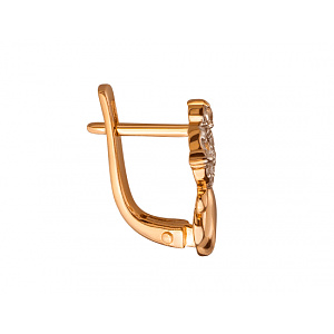 Золотые серьги с цирконием куб. (01-200336392) фотография