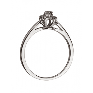 Золота каблучка з діамантами (01-200355492) фотографія