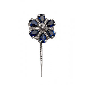 Золота шпилька з діамантами (01-200358692) фотографія