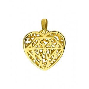 Золотой кулон с бриллиантом (01-200418392) фотография