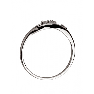 Золота каблучка з діамантами (01-200447792) фотографія