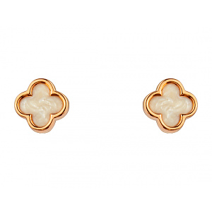 Золотые серьги с перламутром (01-200487592) фотография