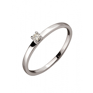 Золота каблучка з діамантом (01-200492292) фотографія