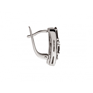 Золотые серьги с бриллиантами  и  корундами (01-200539592) фотография