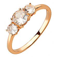 Золота каблучка з цирконієм куб. (01-200566892)