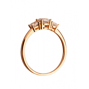 Золота каблучка з цирконієм куб. (01-200566892) фотографія