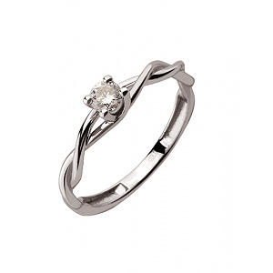 Золота каблучка з діамантом (01-200573492) фотографія