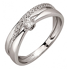 Золота каблучка з цирконієм куб. (01-200581692)