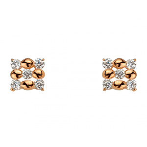 Золотые серьги с цирконием куб. (01-200599992) фотография