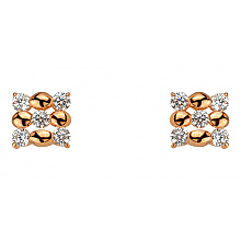 Золоті сережки з цирконієм куб. (01-200599992)