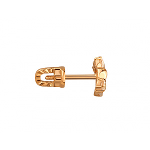 Золотые серьги с цирконием куб. (01-200599992) фотография