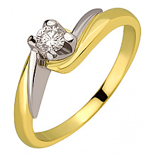 Золотое кольцо с бриллиантом (01-200602992)