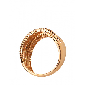 Золота каблучка з фіанітом (цирконієм куб.) (01-200633392) фотографія