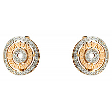 Золотые серьги с фианитом (цирконием куб.) (01-200761592)