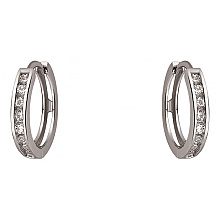 Золотые серьги с фианитом (цирконием куб.) (01-200781092)