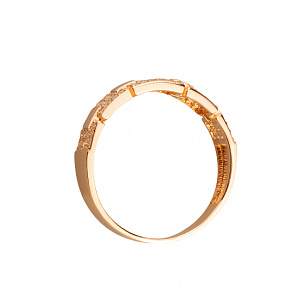 Золота каблучка з фіанітом (цирконієм куб.) (01-200785592) фотографія