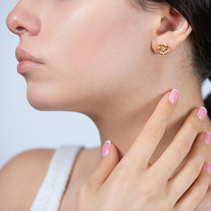 Золоті сережки з цирконіями (1б_с-062) картинка Золоті сережки з цирконіями (1б_с-062) фотографія