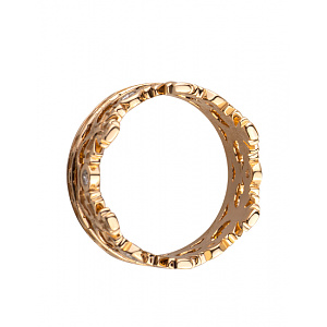 Золота каблучка з діамантами (01-18865593) фотографія