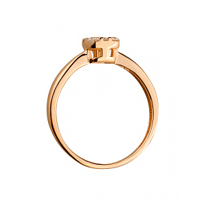 Золота каблучка з цирконієм куб. (01-19043193) фотографія