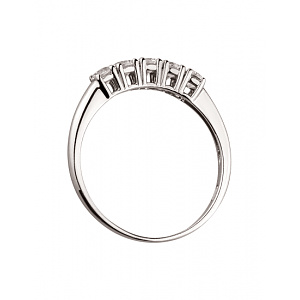 Золотое  кольцо с цирконием куб. (01-19064293) фотография