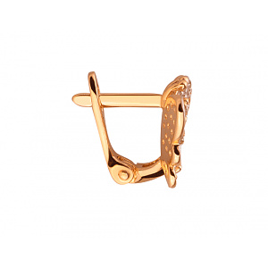 Золотые серьги с цирконием куб. (01-200087493) фотография