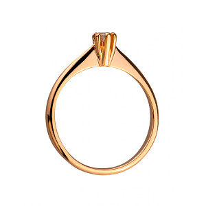 Золота каблучка з діамантом (01-200283093) фотографія