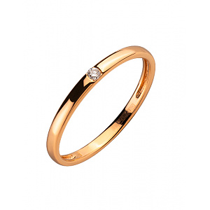 Золота каблучка з діамантом (01-200295193) фотографія