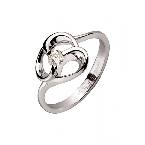 Золота каблучка з діамантом (01-200447793) фотографія