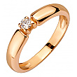 Золота каблучка з діамантом 01-200449093 фотографія 1