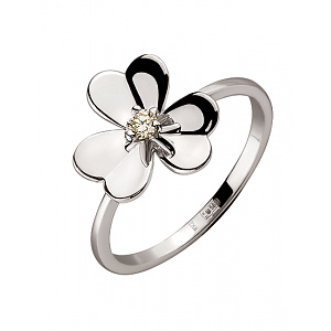 Золотое кольцо с бриллиантом (01-200492293) фотография