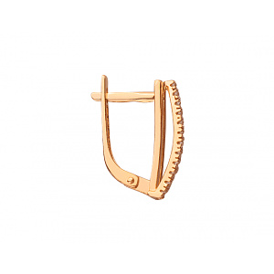 Золоті сережки з цирконієм куб. (01-200530793) фотографія