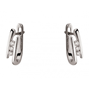 Золотые серьги с бриллиантами (01-200535093) фотография