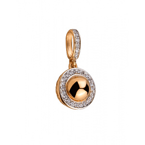 Золотой кулон с фианитом (цирконием куб.) (01-200816093) фотография