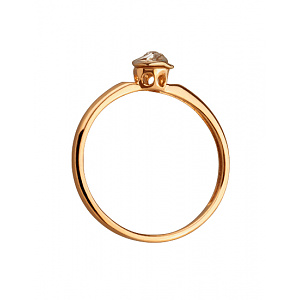 Золотое кольцо с бриллиантом (01-200819293) фотография