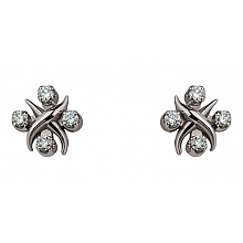 Золотые серьги с бриллиантами (01-200838293)