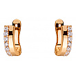 Золотые серьги с фианитом (цирконием куб.) 01-200879893 фотография 1