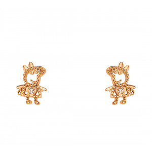 Золотые серьги с циркониями (1б_с-261) фотография